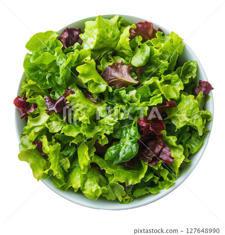 Fresh Salad Mix Served in a Bowl for Healthy Dining or Meal Preparation 127648990