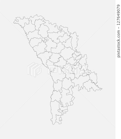 Vector map of country Moldova divided on regions 127649079