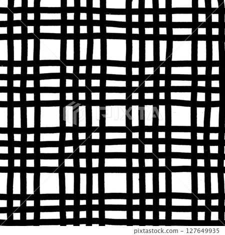 Black Plaid Gingham Hand Drawn Background Pattern Overlay Black Plaid Gingham Hand Drawn Background Pattern Overlay 127649935