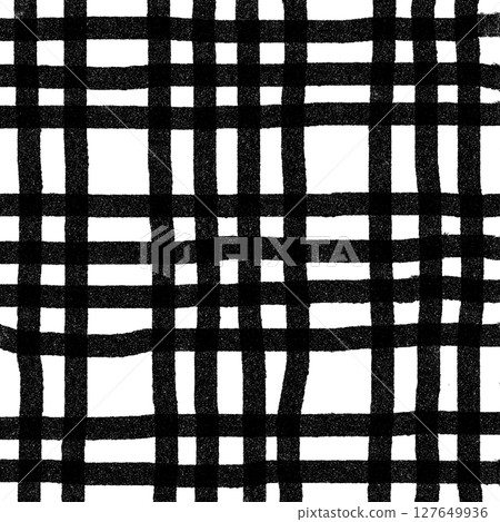 Black Plaid Gingham Hand Drawn Background Pattern Overlay Black Plaid Gingham Hand Drawn Background Pattern Overlay 127649936