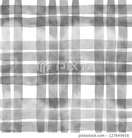 Black Plaid Gingham Hand Drawn Background Pattern Overlay 127649938