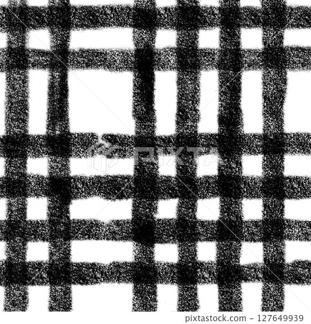 Black Plaid Gingham Hand Drawn Background Pattern Overlay 127649939