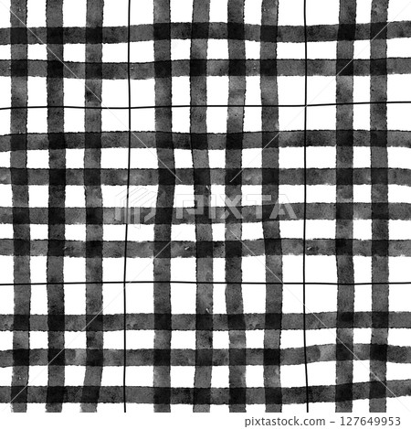Black Plaid Gingham Hand Drawn Background Pattern Overlay Black Plaid Gingham Hand Drawn Background Pattern Overlay 127649953