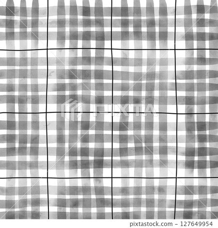 Black Plaid Gingham Hand Drawn Background Pattern Overlay Black Plaid Gingham Hand Drawn Background Pattern Overlay 127649954
