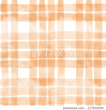 Orange Plaid Gingham Check Hand Drawn Background Pattern Overlay Orange Plaid Gingham Check Hand Drawn Background Pattern Overlay 127650094