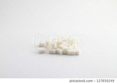 Sugar cube isolated on a white background 127650249