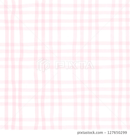 Pink Plaid Gingham Hand Drawn Background Pattern Overlay Pink Plaid Gingham Hand Drawn Background Pattern Overlay 127650299