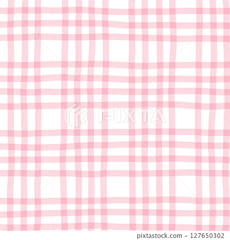 Pink Plaid Gingham Hand Drawn Background Pattern Overlay Pink Plaid Gingham Hand Drawn Background Pattern Overlay 127650302