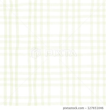 Sage Green Plaid Tartan Gingham Check Hand Drawn Background Pattern Overlay 127651046