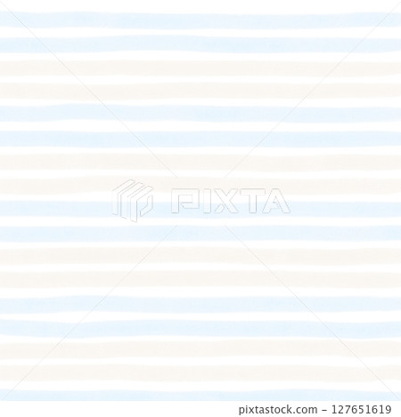 Blue Brown Beige Stripe Hand Drawn Background Pattern Overlay 127651619