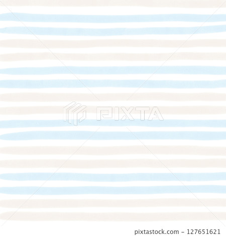 Blue Brown Beige Stripe Hand Drawn Background Pattern Overlay 127651621