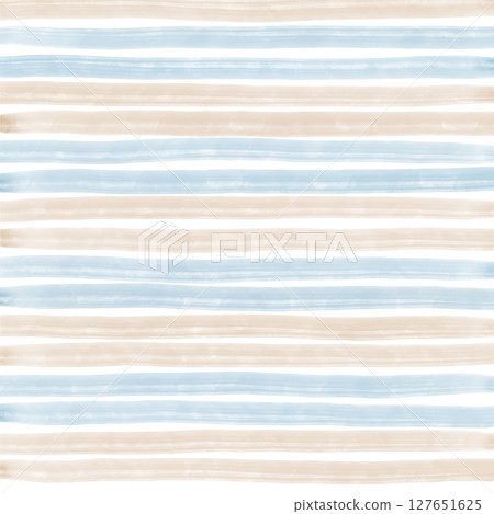 Blue Brown Beige Stripe Hand Drawn Background Pattern Overlay 127651625