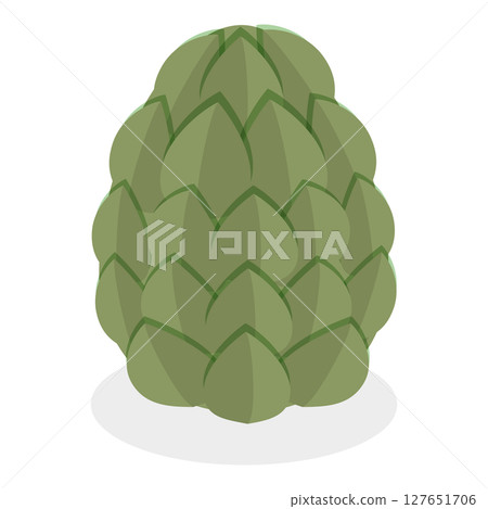 3D Isometric Flat  Set of Dragon Eggs. Item 4 127651706