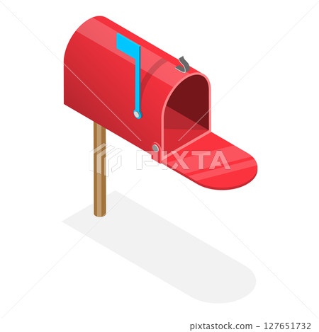 3D Isometric Flat Set of Mailboxes. Item 8 3D Isometric Flat Set of Mailboxes. Item 8 127651732