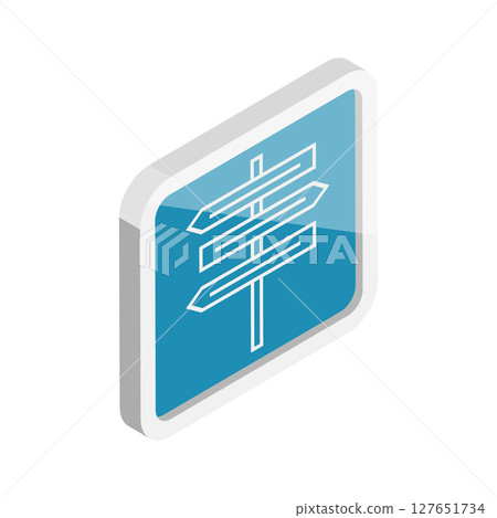 3D Isometric Flat Set of Highway Icons. Item 2 3D Isometric Flat Set of Highway Icons. Item 2 127651734