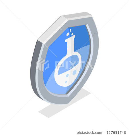 3D Isometric Flat Set of Protection Proof. Item 8 3D Isometric Flat Set of Protection Proof. Item 8 127651748