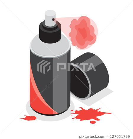 3D Isometric Flat  Illustration of Rap Music And Hip-hop Style. Item 6 127651759