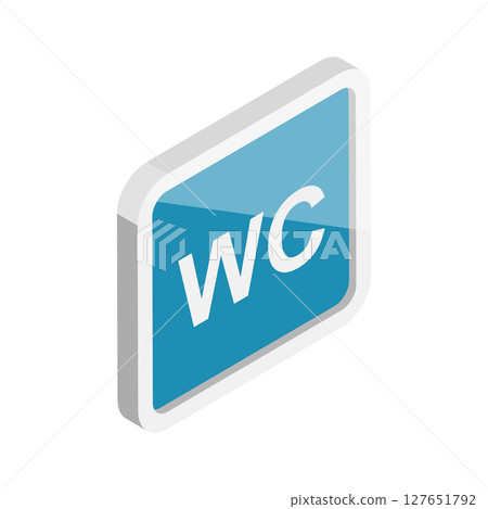3D Isometric Flat Set of Restroom Signs. Item 7 3D Isometric Flat Set of Restroom Signs. Item 7 127651792