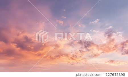 Pastel pink sunset clouds 127652890