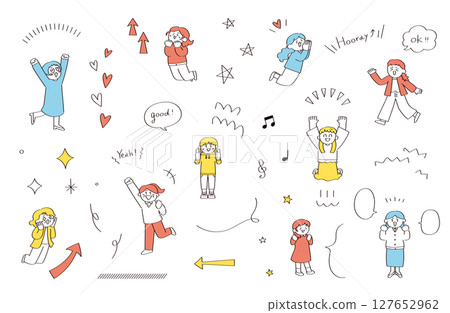 微笑的女人插圖集 微笑的女人插圖集 127652962