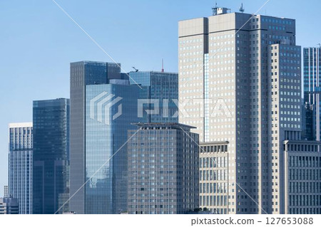 城市景觀,摩天大樓,圖像,東京千代田區 城市景觀,摩天大樓,圖像,東京千代田區 127653088