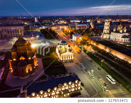 Tula Kremlin and Assumption Cathedral at night 127653471