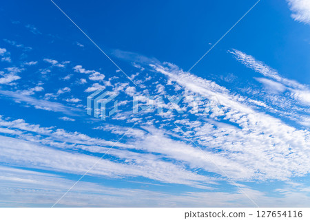 Scale clouds flowing in the blue sky c-1 127654116