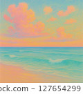 藍色的大海和天空 127654299
