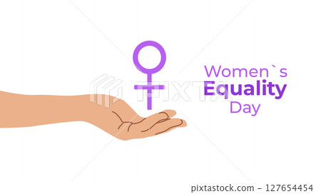 Womens Equality Day USA on August 26. Banner Design Poster Web Page Postcard. Vector Illustration. 127654454