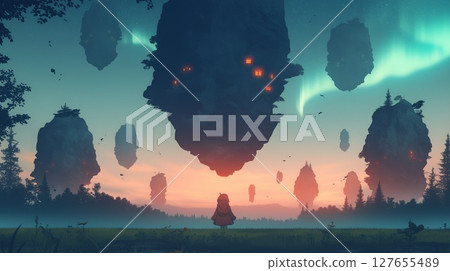 A surreal, dreamlike, and fantastical world 127655489