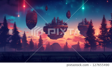 A surreal, dreamlike, and fantastical world 127655490