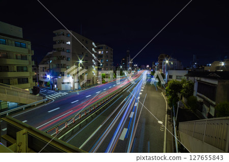Kannana-dori，Sangenjaya周圍 環城7號線的夜景[交通圖] 127655843
