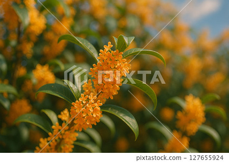 橘色的桂花 127655924