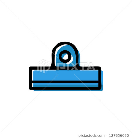 文具_手繪彩色_夾子 127656050