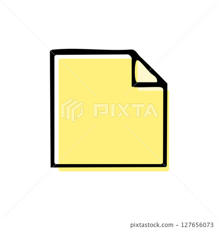 Stationery_Hand-drawn color_Sticky notes Stationery_Hand-drawn color_Sticky notes 127656073