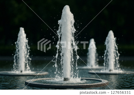 與噴泉的風景 與噴泉的風景 127656331