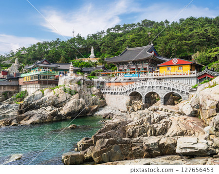 Busan Haedong Yonggungsa Temple panoramic view Busan Haedong Yonggungsa Temple panoramic view 127656453