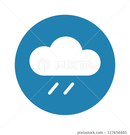 下雨天氣圖示（雨雲，雨滴，簡單） 127656885