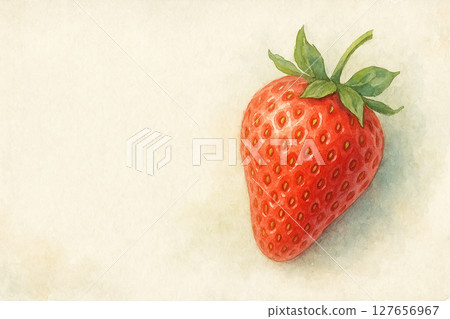 Watercolor strawberry with strawberries Watercolor strawberry with strawberries 127656967