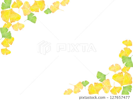 銀杏,銀杏,秋天,水彩,插畫 銀杏,銀杏,秋天,水彩,插畫 127657477