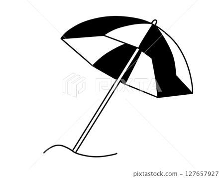 Simple Beach Umbrella (Black) 127657927