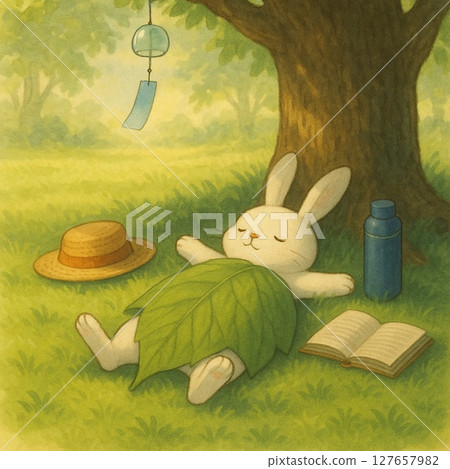 兔子的休息 夏日午後的沉睡 生成式人工智慧 127657982