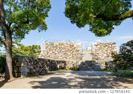 Kagawa Prefecture, historic site of Takamatsu Castle, Tamamo Park, castle tower remains Kagawa Prefecture, historic site of Takamatsu Castle, Tamamo Park, castle tower remains 127658143