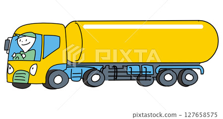 黃色油罐車 黃色油罐車 127658575