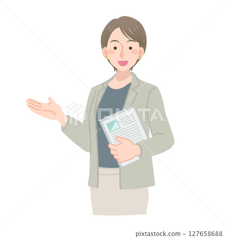 一位職業婦女用文件解釋 127658688