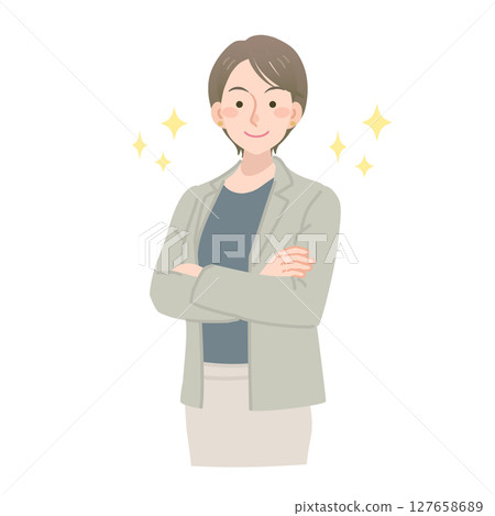 Confident female leader 127658689