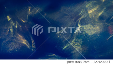 Prism light blur. Lucent flare. Night luminosity defocused color glow. Neon flash twinkle reflection effect abstract background. 127658841