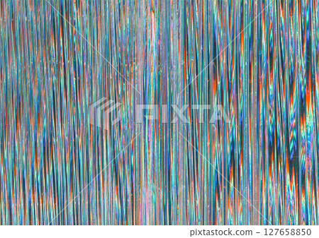 Glitch vibration. Signal error. Light abstract background with blue white thin zigzag ornament transmission interference static noise. 127658850