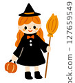 Illustration of a cute witch for Halloween 127659549