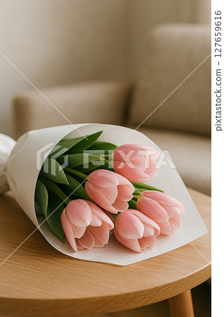 Flower placed on the table 127659616
